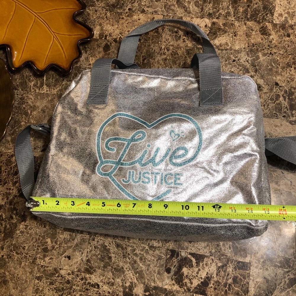 Justice Live silver Duffel tote gymnastics bag - Picture 8 of 12